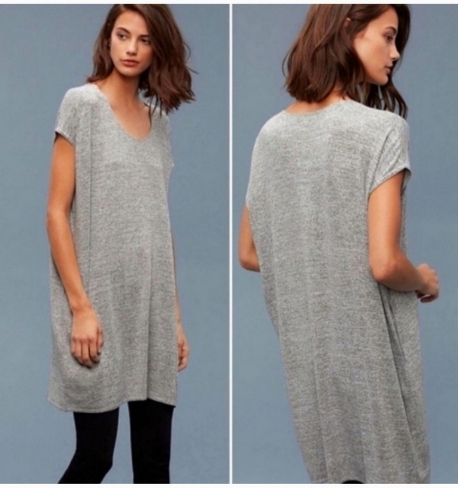 Wilfred Free dress Small Gray Lorelei Knit Tunic Top Long Line Vest